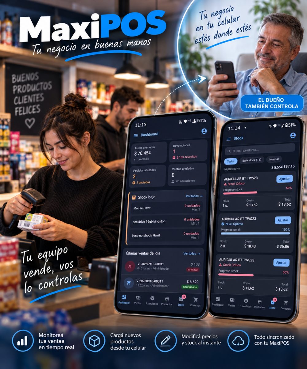 MaxiPOS Web en el celular