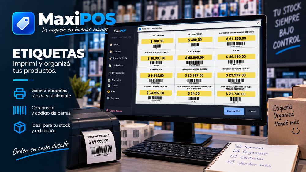 Etiquetas MaxiPOS